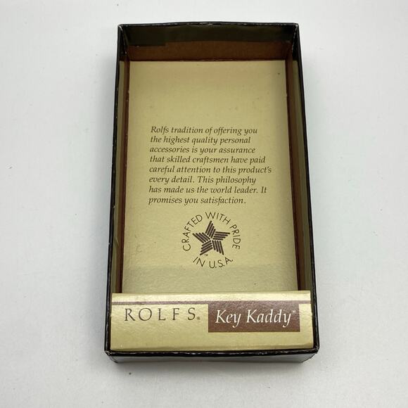 As Is Vintage ROLFs Key Kaddy Burgundy Leather Cowhide Trifold Key Holder‎ NOS - Picture 7 of 8